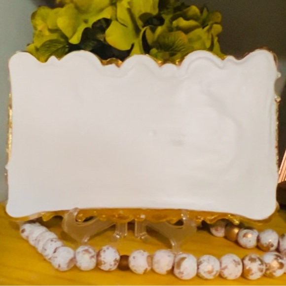 Gold and White Decorative Plaque - Picture 2 of 2